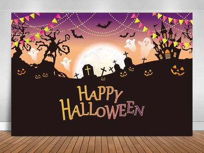 Halloween in Purple Backdrop