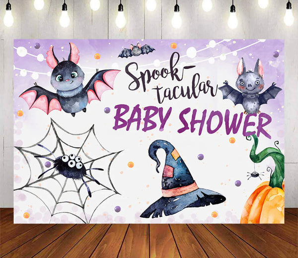 Spooky BabyShower Backdrop (Material: Vinyl)