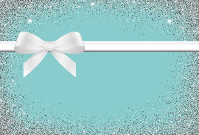 Bow in Aqua Backdrop (Material: Vinyl)
