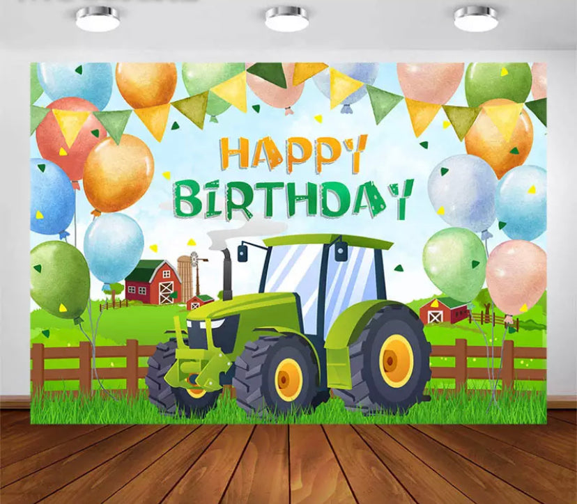 Farm & Trucks Backdrop (Material: Vinyl)