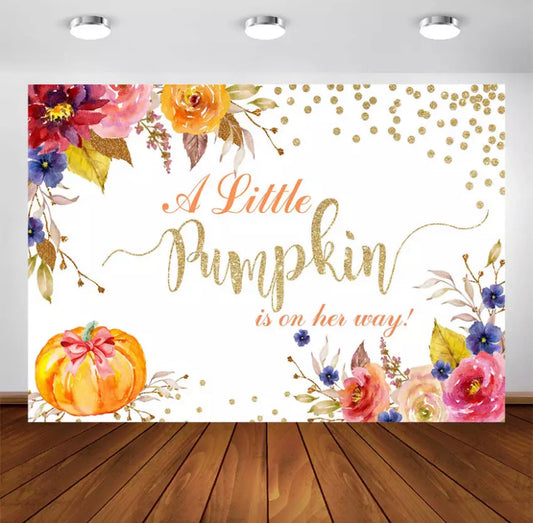 A little Pumpkin Backdrop (Material: Vinyl)