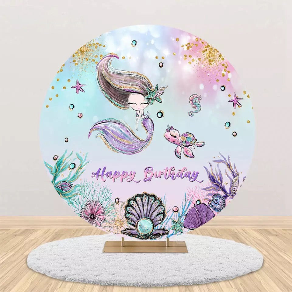Mermaid Round Backdrop (Material: Polyester)