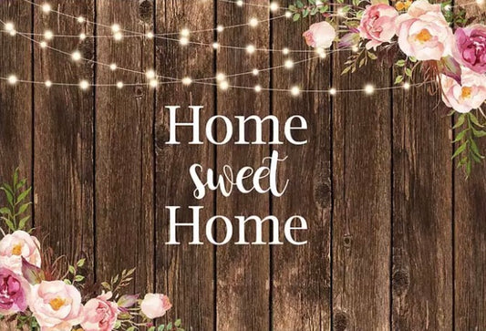 Wood and Flowers Backdrop (Material: Vinyl)