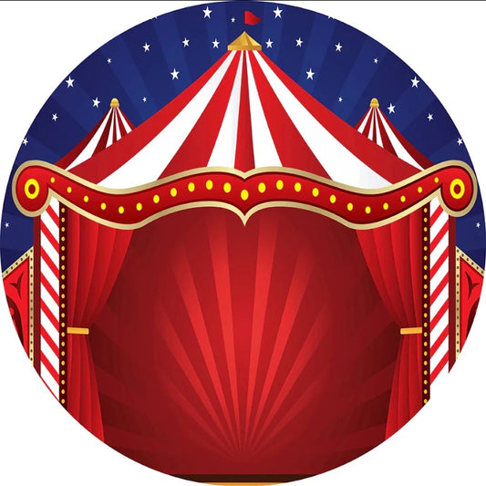 Circus Round Backdrop (Material: Polyester)