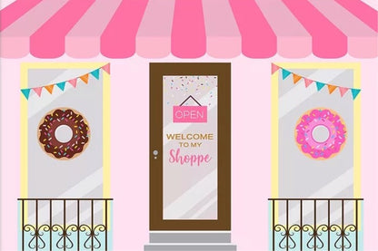 Donut Shop Backdrop (Material: Vinyl)