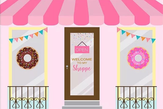 Donut Shop Backdrop (Material: Vinyl)