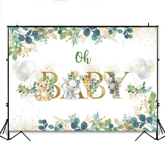 Oh Baby - Jungle Backdrop (Material: Vinyl)