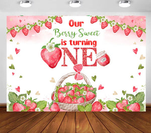 ONE Berry Backdrop (Material: Vinyl)