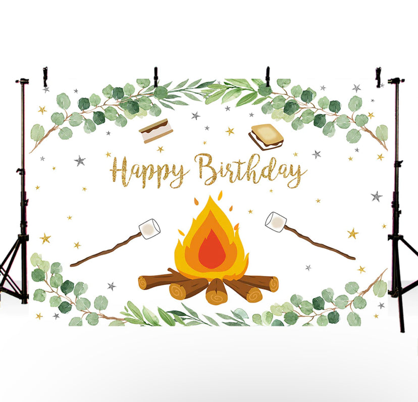 Camping Backdrop (Material: Vinyl)