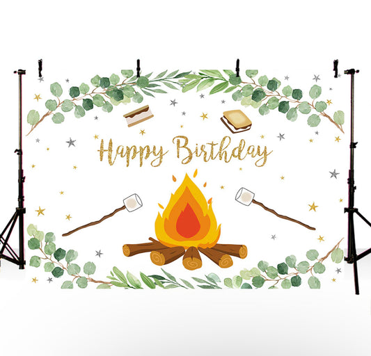 Camping Backdrop (Material: Vinyl)