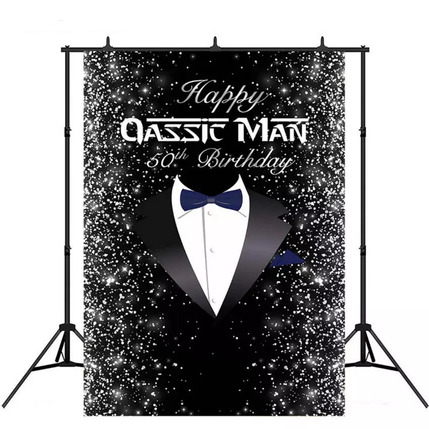 Men Bow Tie Backdrop (Material: Vinyl)