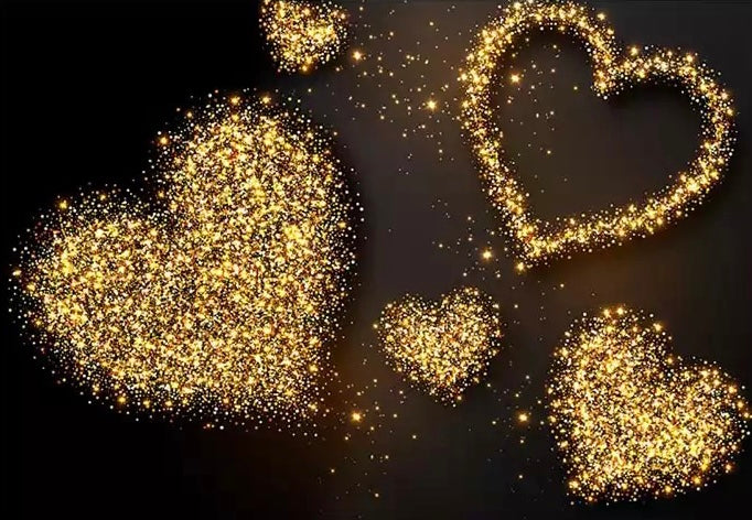 Golden Heart Backdrop (Material: Vinyl)