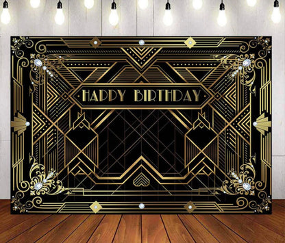 A Golden Party Backdrop (Material: Vinyl)