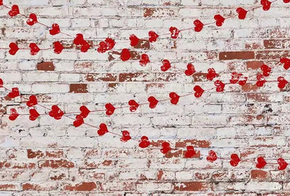 Garland Hearts Backdrop (Material: Vinyl)