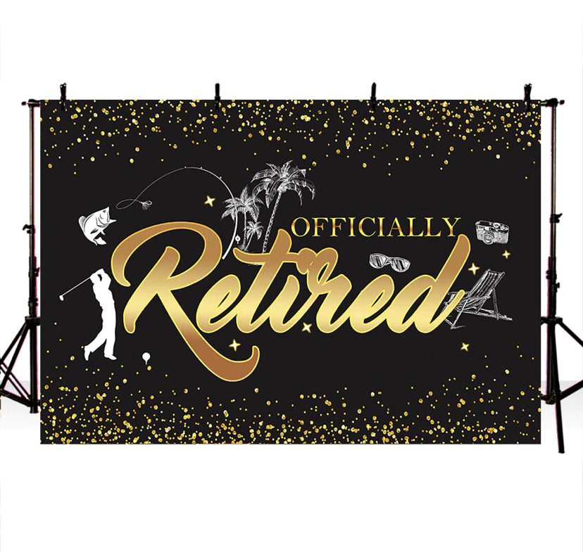 Retirement Celebration Backdrop (Material: Vinyl)