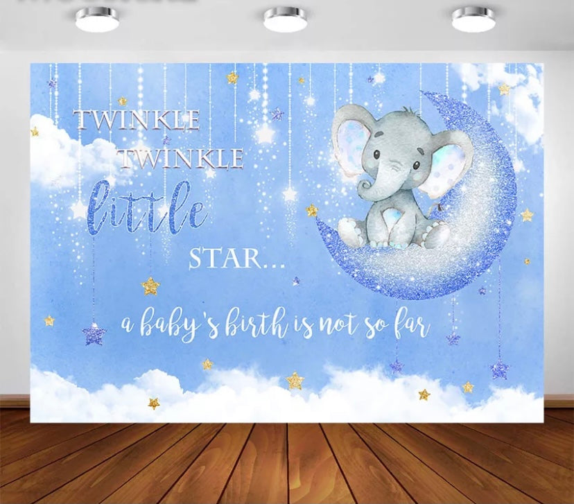 Twinkle Baby Elephant Blue (Material: Vinyl)