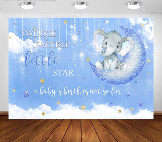 Twinkle Baby Elephant Blue (Material: Vinyl)