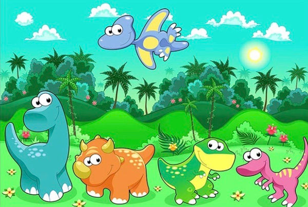 Dinosaur Cartoon Backdrop