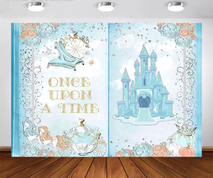 Once Upon a Blue Backdrop (Material: Vinyl)