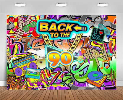 Back to the Graffiti Backdrop (Material: Vinyl)