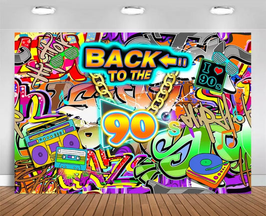 Back to the Graffiti Backdrop (Material: Vinyl)