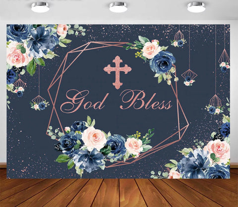 God Bless Backdrop (Material: Vinyl)