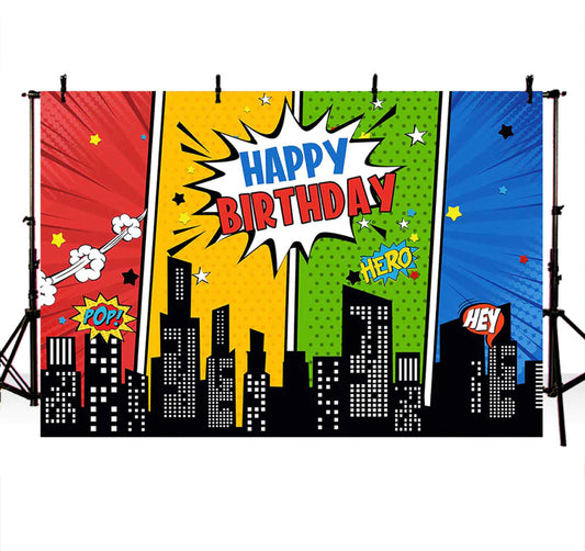 Supers Backdrop (Material: Vinyl)