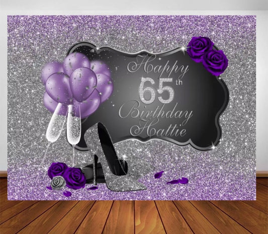 Silver & Lilac Backdrop (Material: Vinyl)