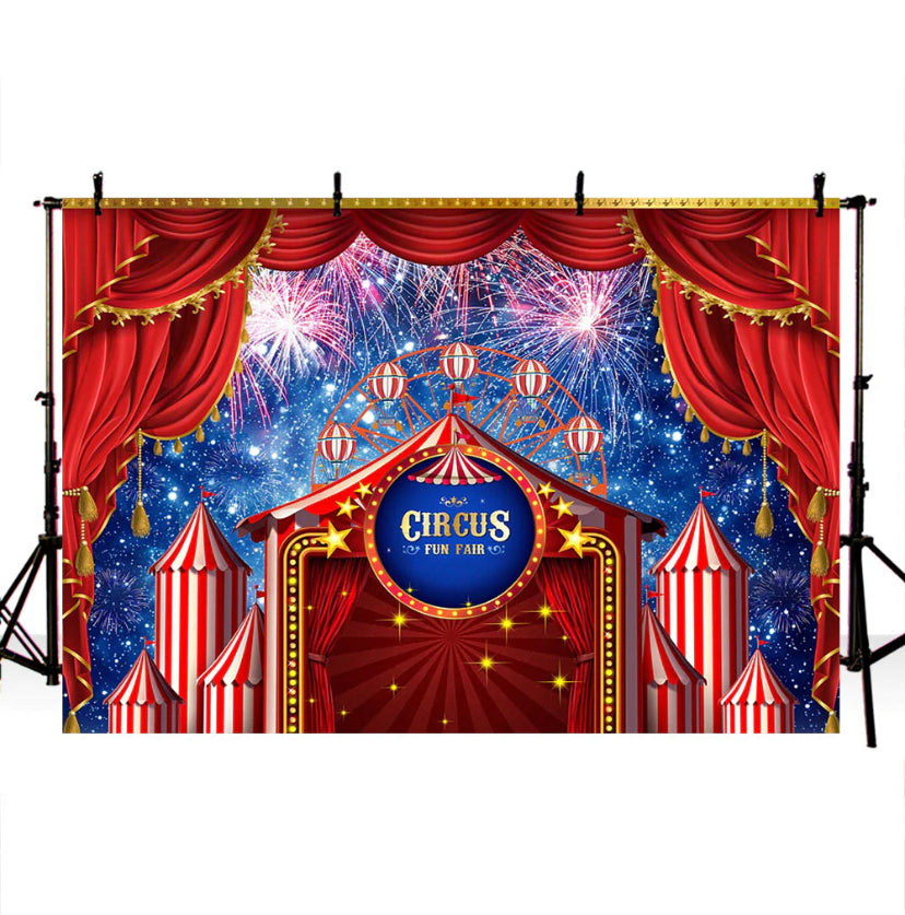 Fun Fair Backdrop (Material: Vinyl)