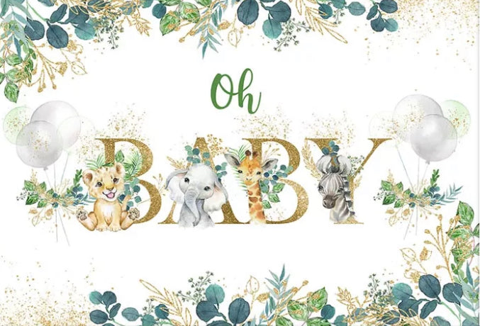 Oh Baby - Jungle Backdrop (Material: Vinyl)
