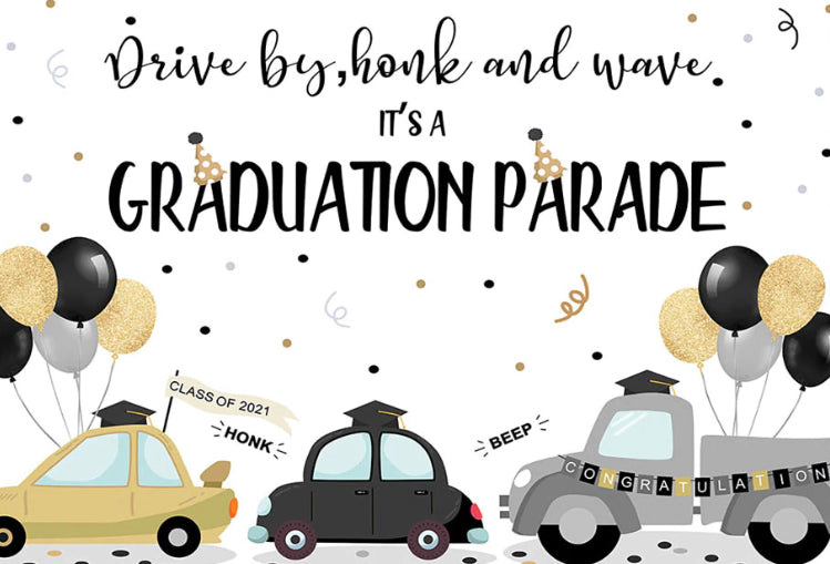 Graduation Parade Backdrop (Material: Vinyl)