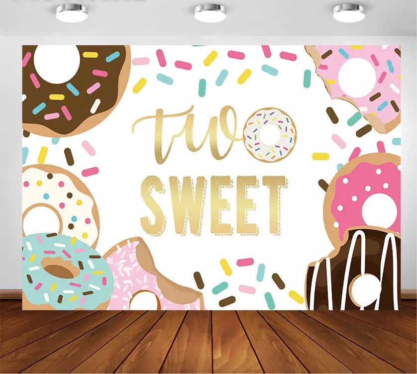 Donuts and Sprinkles Backdrop (Material: Vinyl)