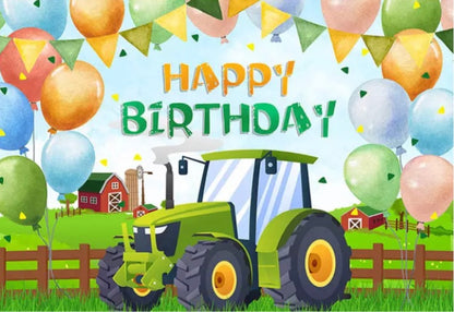 Farm & Trucks Backdrop (Material: Vinyl)