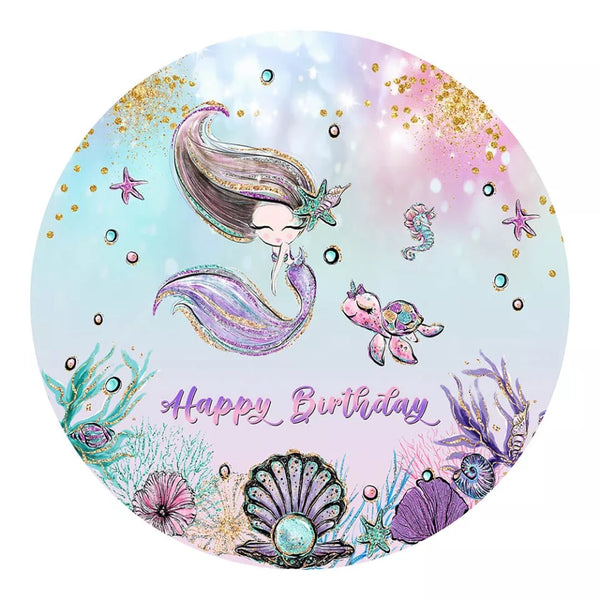 Mermaid Round Backdrop (Material: Polyester)