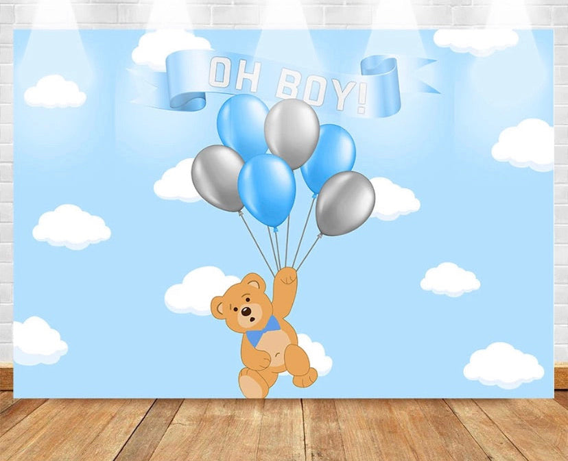 Teddy Bear Backdrop (Material: Vinyl)