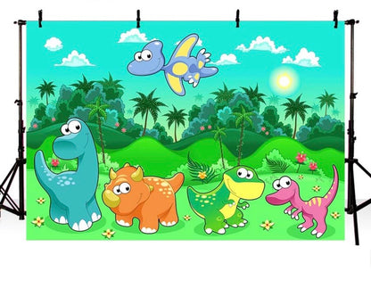 Dinosaur Cartoon Backdrop