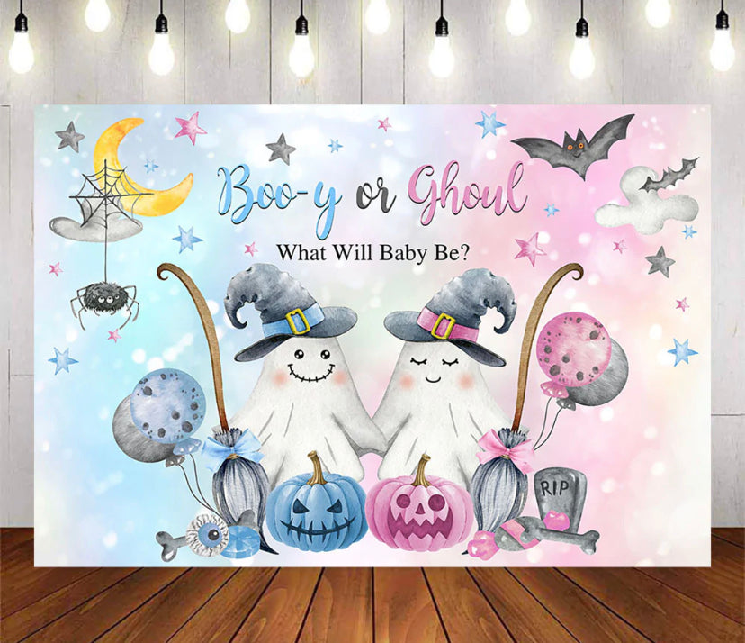 Boo-y or Ghoul Backdrop (Material: Vinyl)