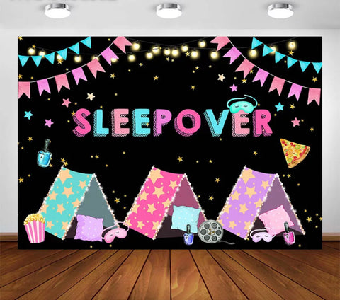 Sleepover Backdrop (Material: Vinyl)