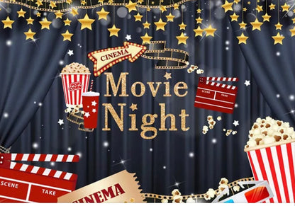 Movie Night Backdrop (Material: Vinyl)
