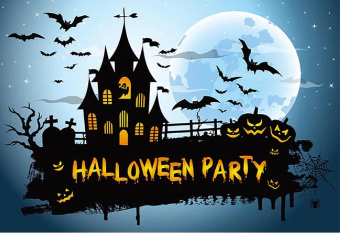 Halloween Party Backdrop (Material: Vinyl)