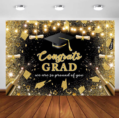 Congrats GRAD Backdrop (Material: Vinyl)