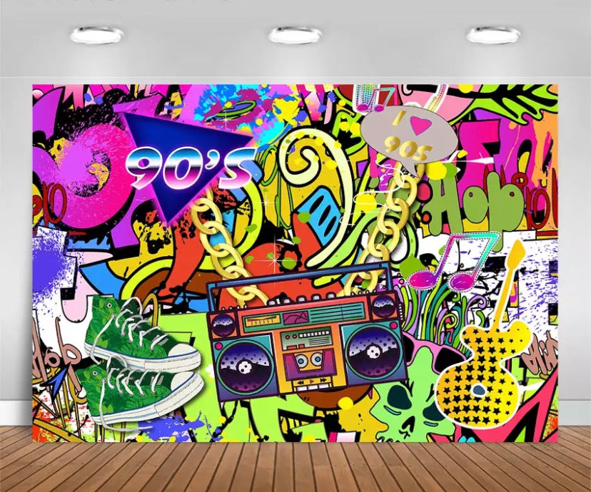 Radio Graffiti Backdrop (Material: Vinyl)