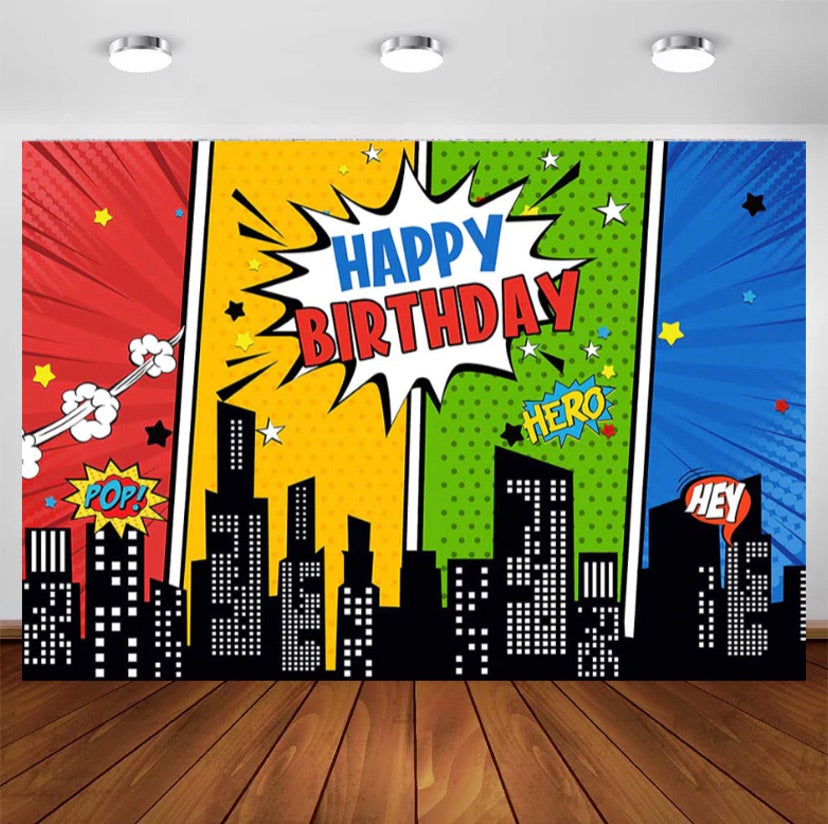 Supers Backdrop (Material: Vinyl)