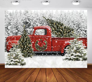 Christmas Truck Backdrop (Material: Vinyl)