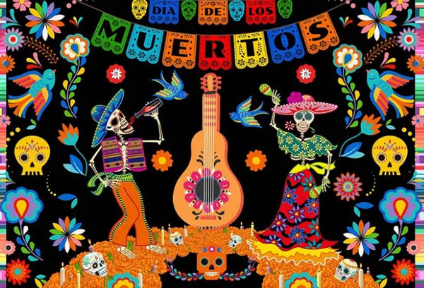 Day of the Dead Backdrop (Material: Vinyl)