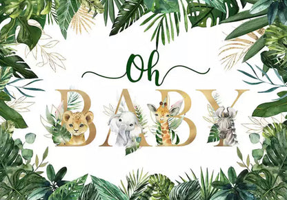 Jungle Baby Backdrop (Material: Vinyl)