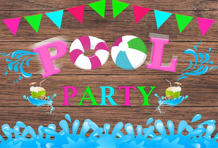 It’s a Pool Day Backdrop (Material: Vinyl)