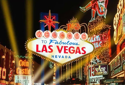 Welcome to Las Vegas Backdrop (Material: Vinyl)
