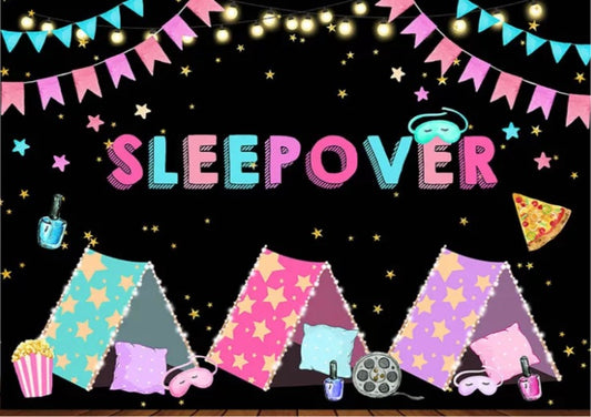 Sleepover Backdrop (Material: Vinyl)