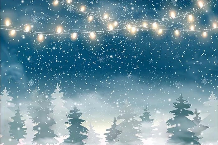 Christmas Tree Backdrop (Material: Vinyl)